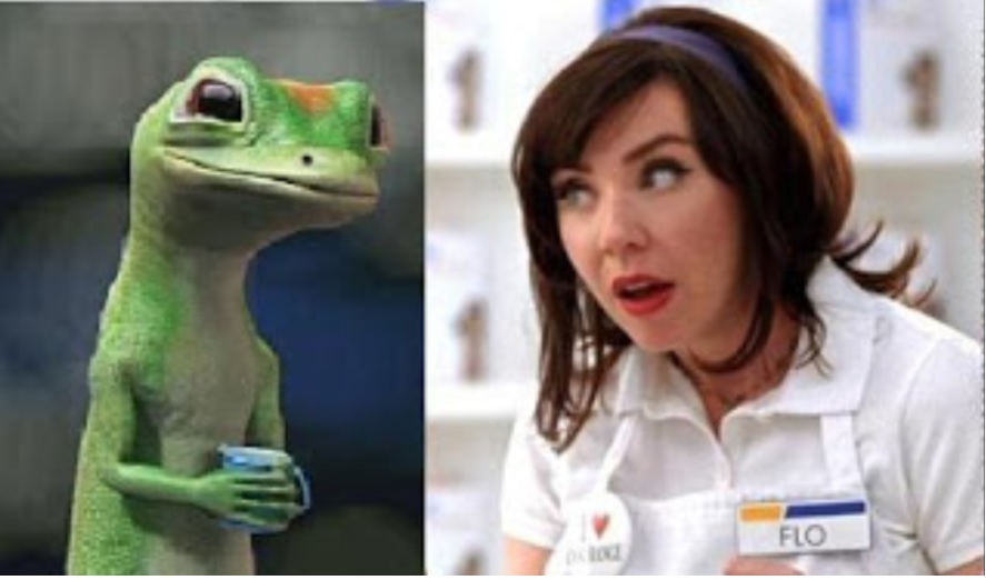 FLO VERSUS THE GECKO – WHO WOULD YOU CHOOSE AND WHY?