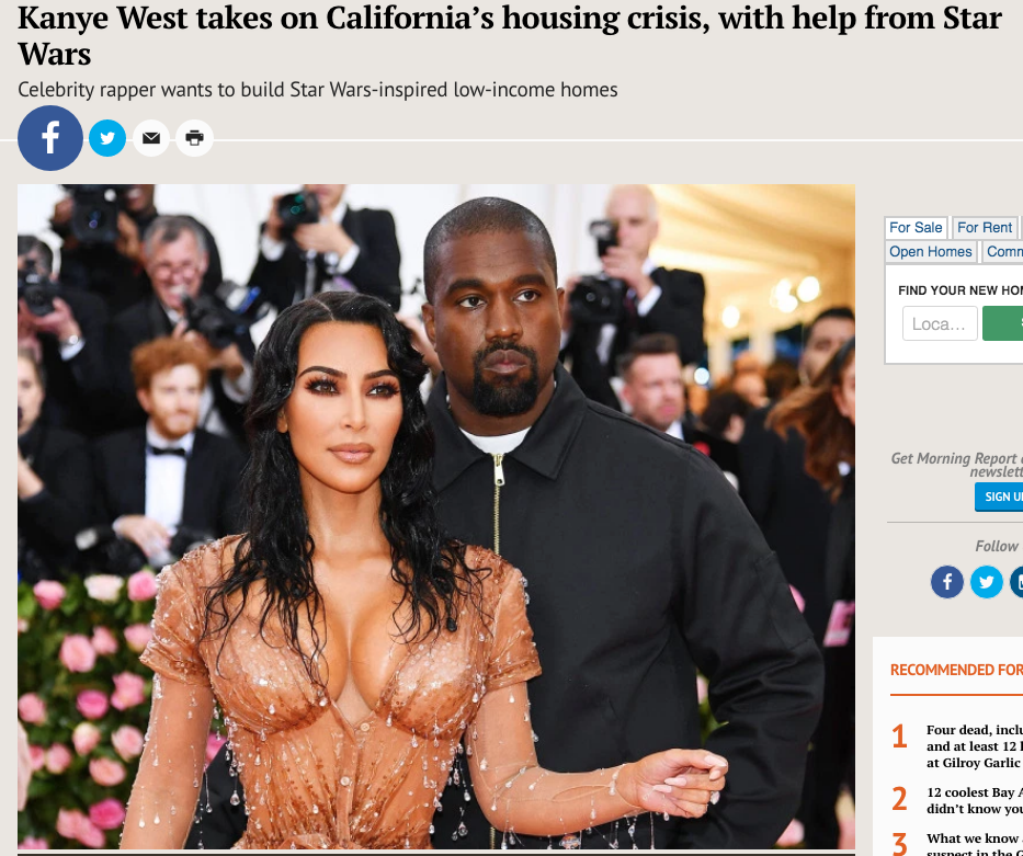 Kanye West Takes on the Housing Crisis With Help from YOU…& Star Wars?